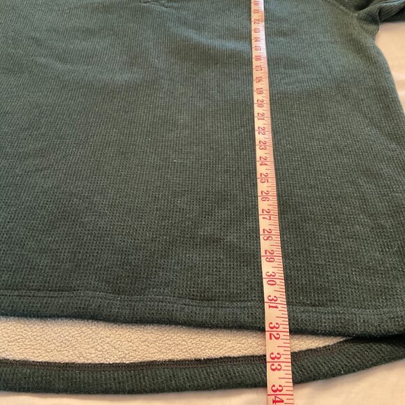 LL Bean Men's 2XLT Fleece Henley Katahdin Iron Works Green - Picture 9 of 9